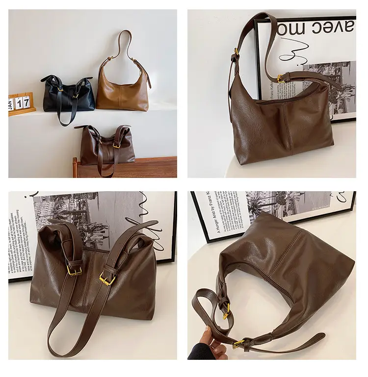 Retro Women's Brown Shoulder Bag 2023 Spring New Fashion — feature 7