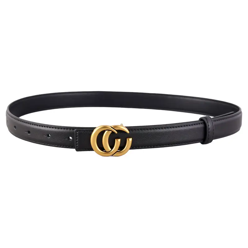 Women's Gold Double C Buckle Belt Genuine Leather 2025 - Image 5