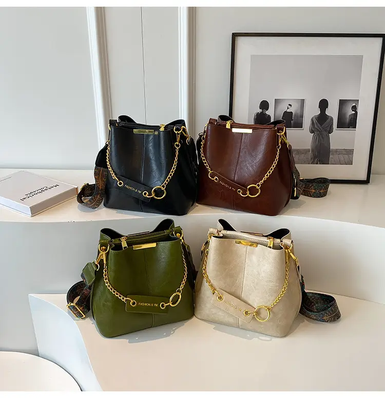 Retro Green Shoulder Bag for Women 2023 Spring — feature 12