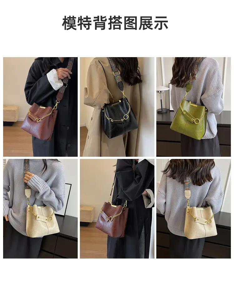 Retro Green Shoulder Bag for Women 2023 Spring — feature 7