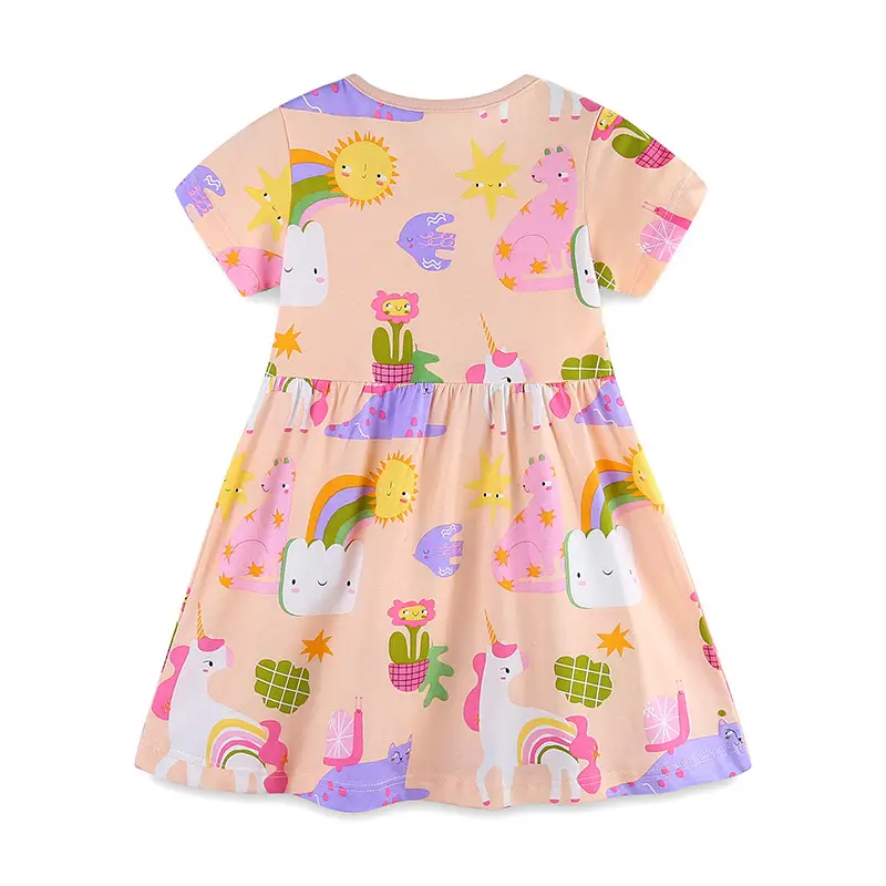 Girls Cartoon Princess Dress 2025 Summer Pink - Image 8