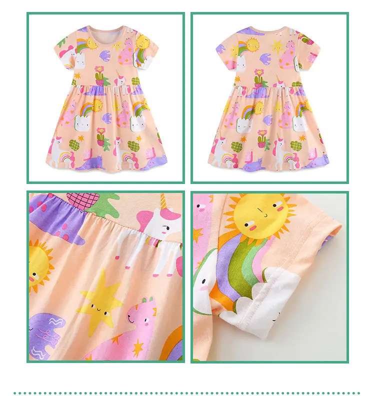Girls Cartoon Princess Dress 2025 Summer Pink — feature 38