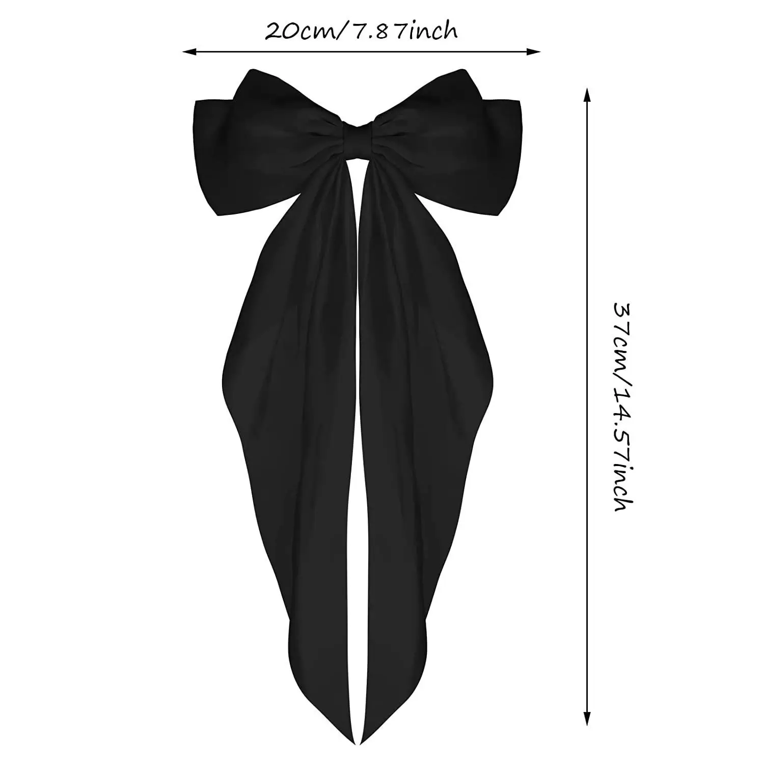 White Satin Bow Hairpin for Women - Image 34