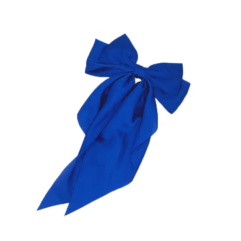 White Satin Bow Hairpin for Women - Image 14