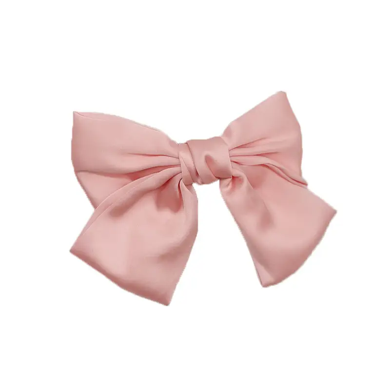 White Satin Bow Hairpin for Women - Image 28