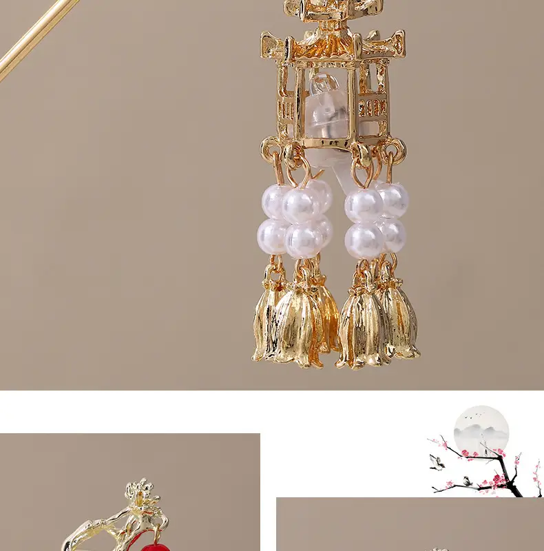 Guofeng Retro Luminous Hairpin with Red Tassels — feature 10