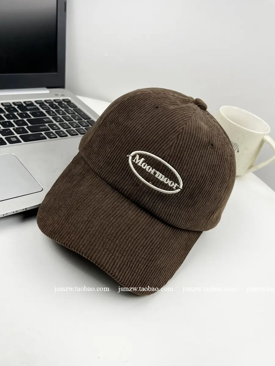 Brown Embroidered Workwear Cap for Men Women - Image 2
