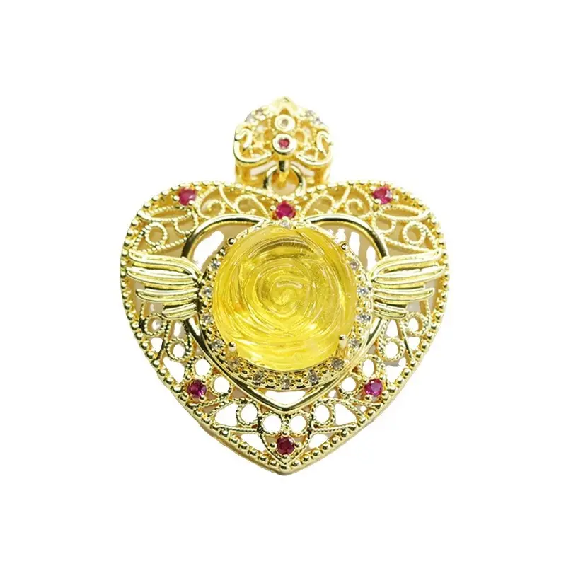 Aiyu Gold Pendant Necklace for Women Heart Design - Image 6