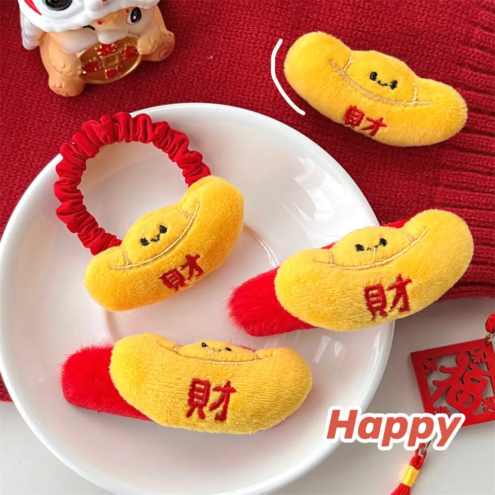 New Year Fortune Ingot Hair Ring Clip for Girls - Image 8