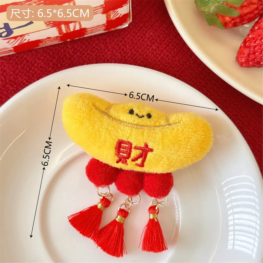 New Year Fortune Ingot Hair Ring Clip for Girls