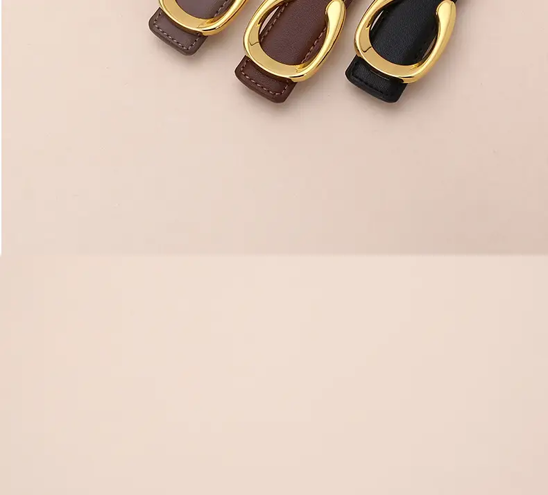 Women's Letter C Belt Black Brown Fashion Decorative — feature 18