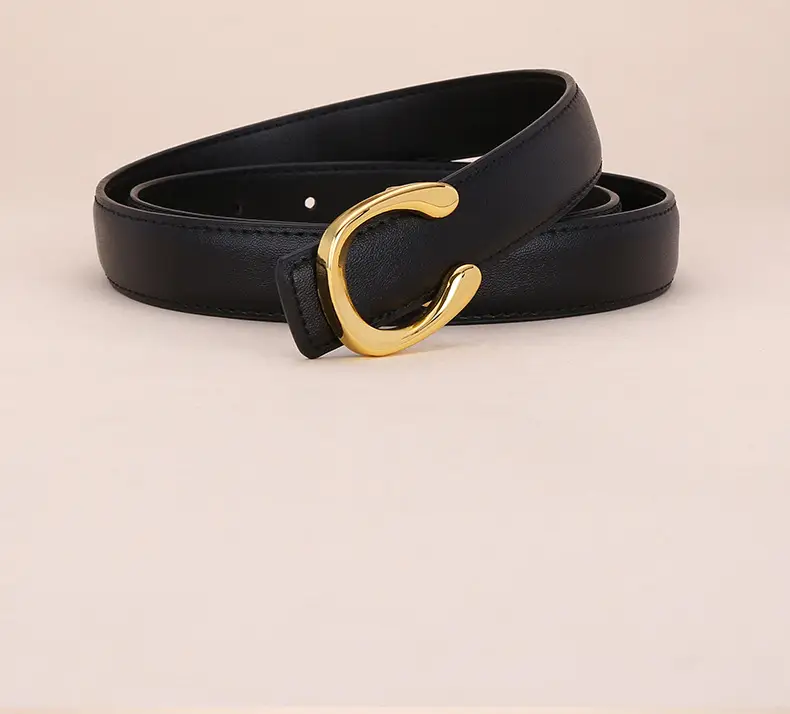 Women's Letter C Belt Black Brown Fashion Decorative — feature 19