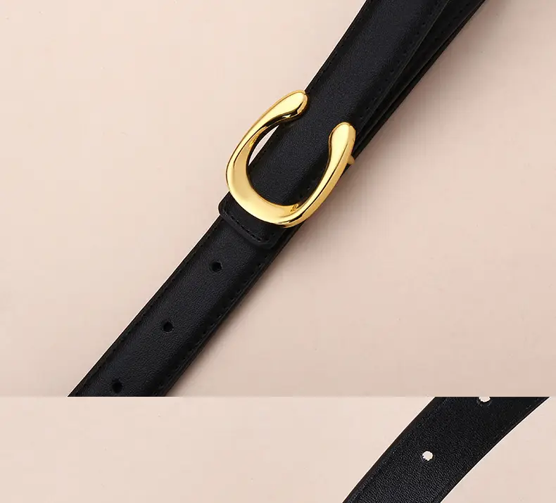 Women's Letter C Belt Black Brown Fashion Decorative — feature 21