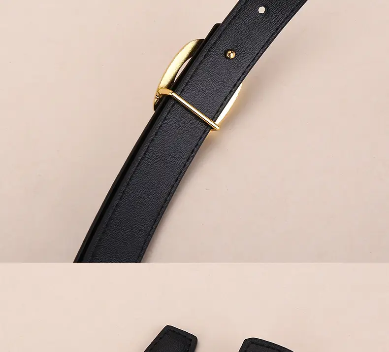 Women's Letter C Belt Black Brown Fashion Decorative — feature 22