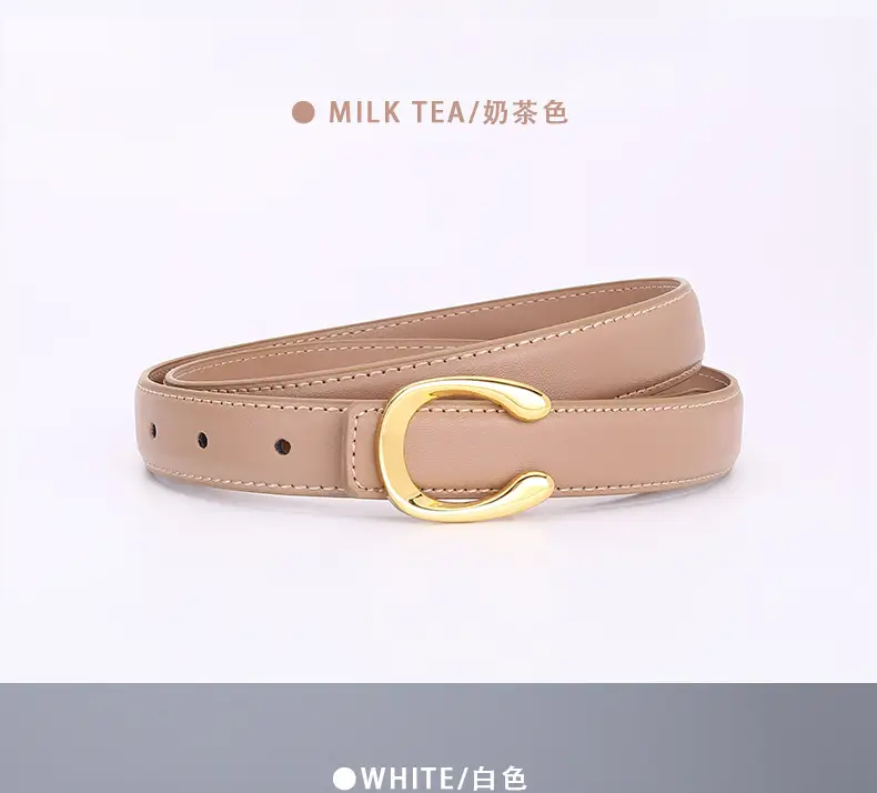 Women's Letter C Belt Black Brown Fashion Decorative — feature 27