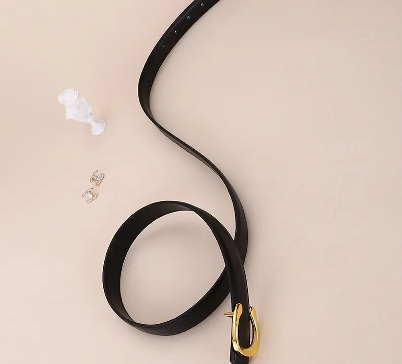 Women's Letter C Belt Black Brown Fashion Decorative — feature 29