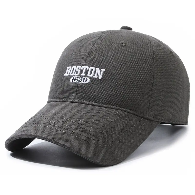 Boston Embroidered Women's Red Baseball Cap - Image 2