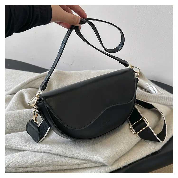 Black Textured Crossbody Bag for Women Winter Casual — feature 20