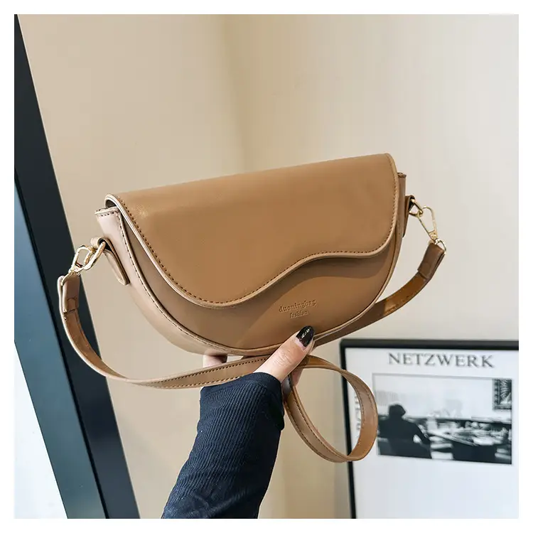 Black Textured Crossbody Bag for Women Winter Casual - Image 2