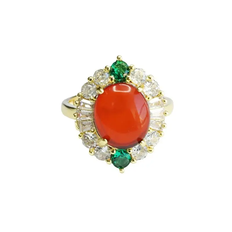 Guan Yu Natural Amber Claw Setting Ring for Women - Image 6