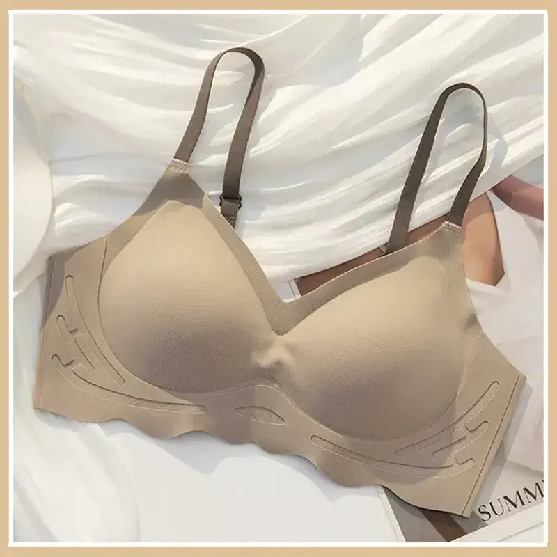 Women's Seamless Push Up Bra Tan Small - Image 2