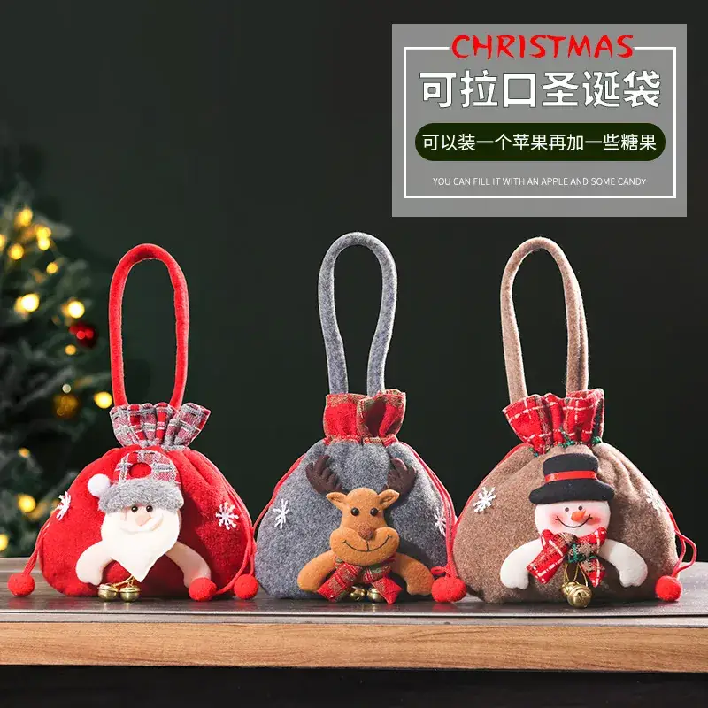 Christmas Snowman Gift Bag with Apple & Candy - Image 3