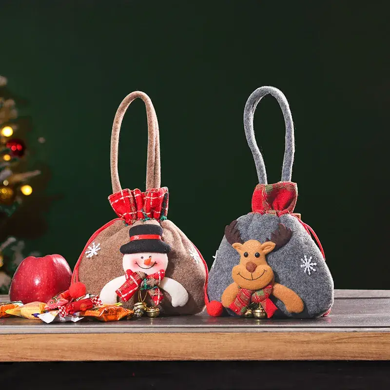 Christmas Snowman Gift Bag with Apple & Candy - Image 4