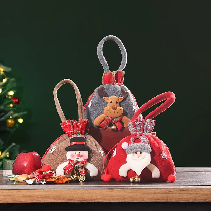 Christmas Snowman Gift Bag with Apple & Candy - Image 5