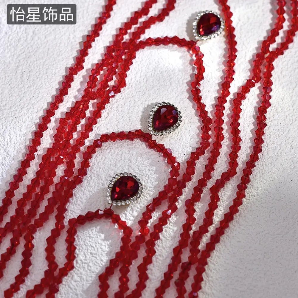Women's Pearl Headdress with Red Tassels & Rhinestones — feature 19