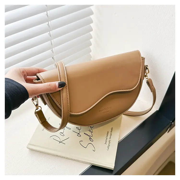 Women Textured Shoulder Messenger Bag Tan 2023 — feature 22