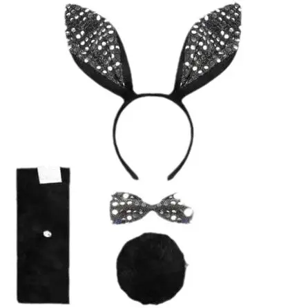 Pink Rabbit Ears Headband Set 3-Piece plush bunny accessory - Image 20