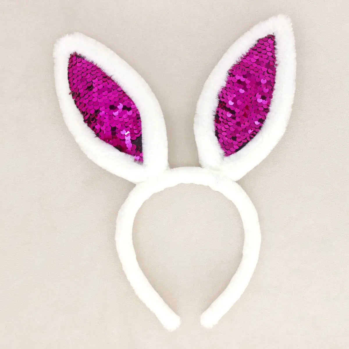 Pink Rabbit Ears Headband Set 3-Piece plush bunny accessory — feature 13