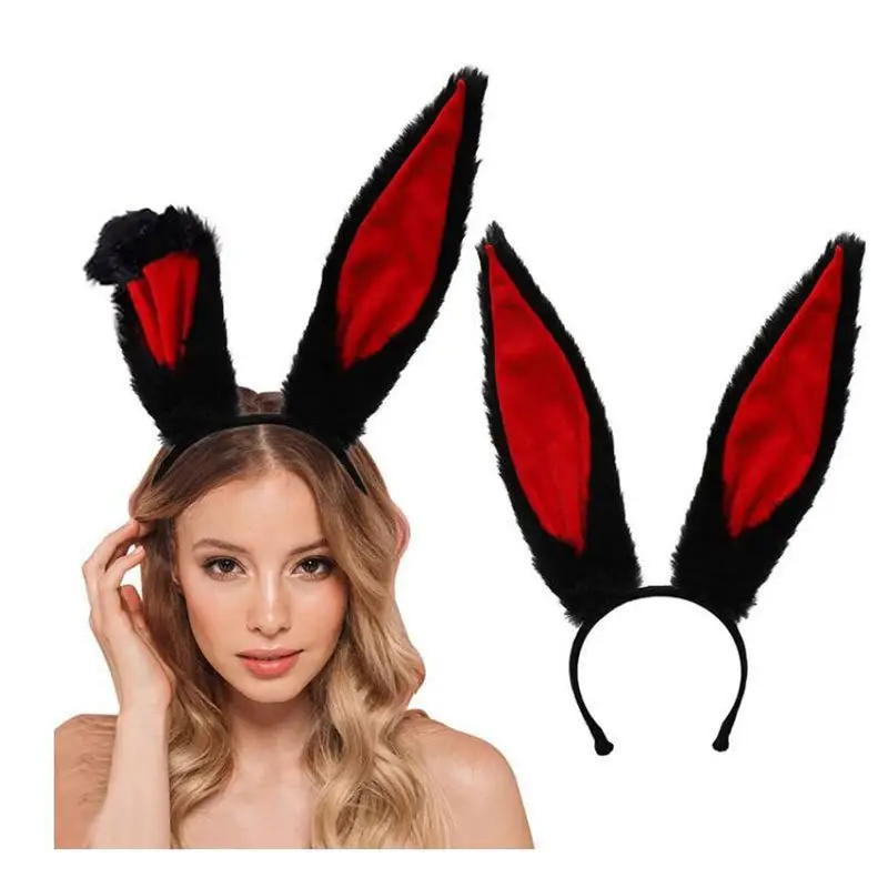 Pink Rabbit Ears Headband Set 3-Piece plush bunny accessory — feature 26