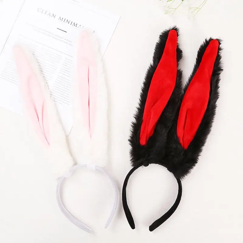 Pink Rabbit Ears Headband Set 3-Piece plush bunny accessory — feature 29