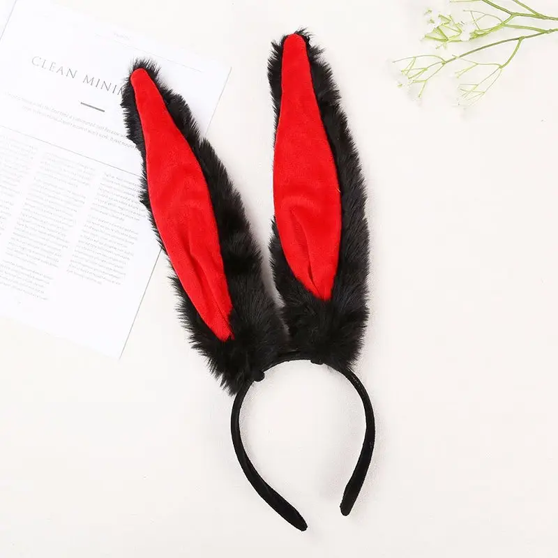 Pink Rabbit Ears Headband Set 3-Piece plush bunny accessory — feature 30
