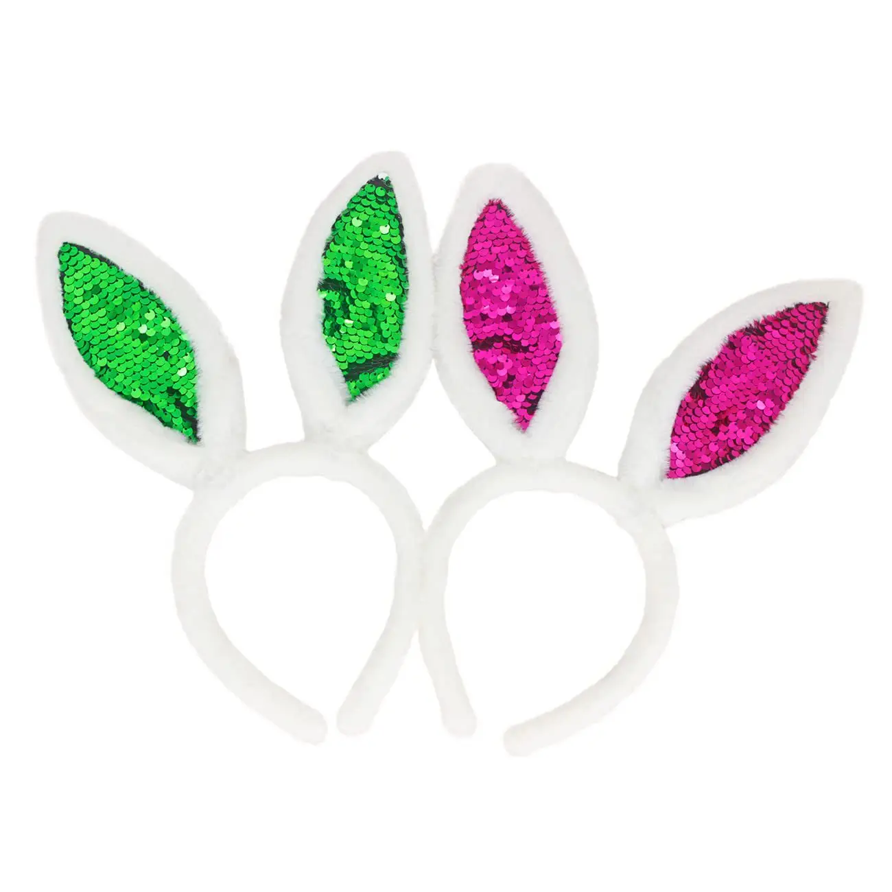Pink Rabbit Ears Headband Set 3-Piece plush bunny accessory — feature 7