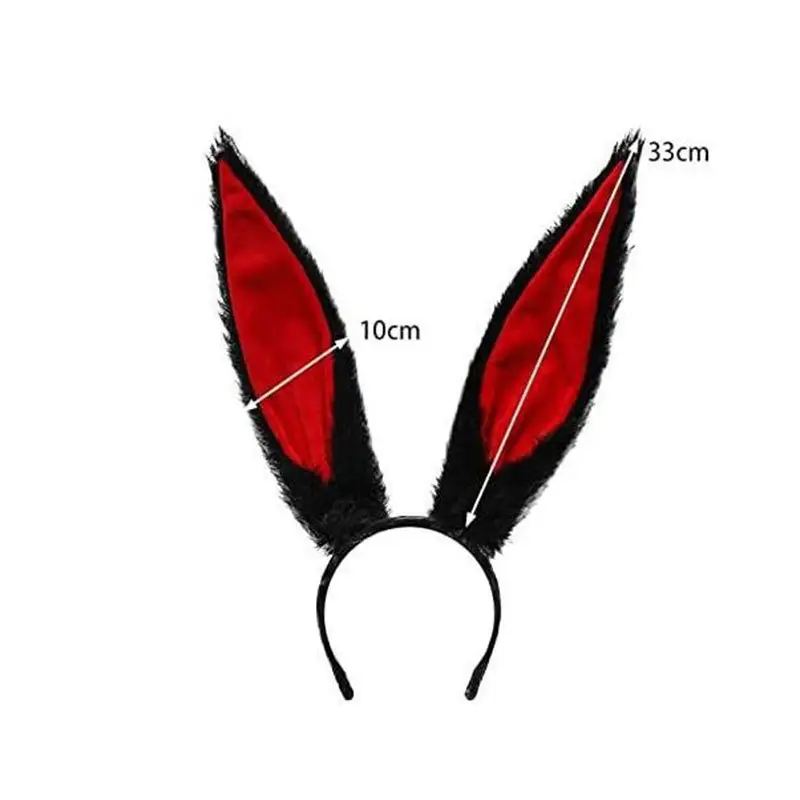 Pink Rabbit Ears Headband Set 3-Piece plush bunny accessory - Image 7