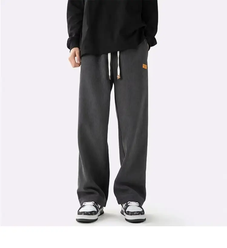 Fleece Lined Winter Striped Pants Black White — feature 25