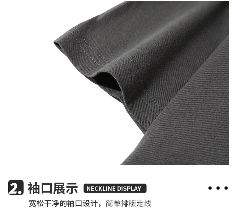 Men Cotton T-Shirt Black Loose Half Sleeve Summer — feature 25