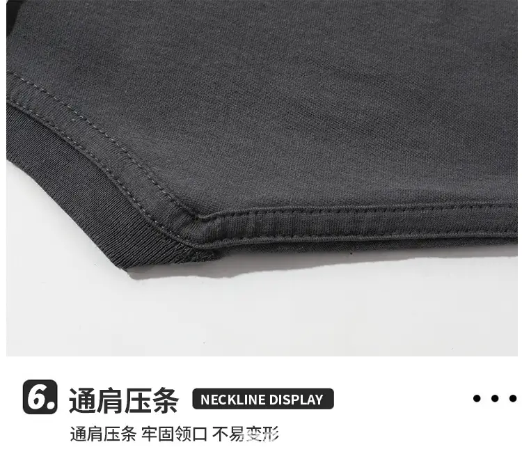 Men Cotton T-Shirt Black Loose Half Sleeve Summer — feature 28