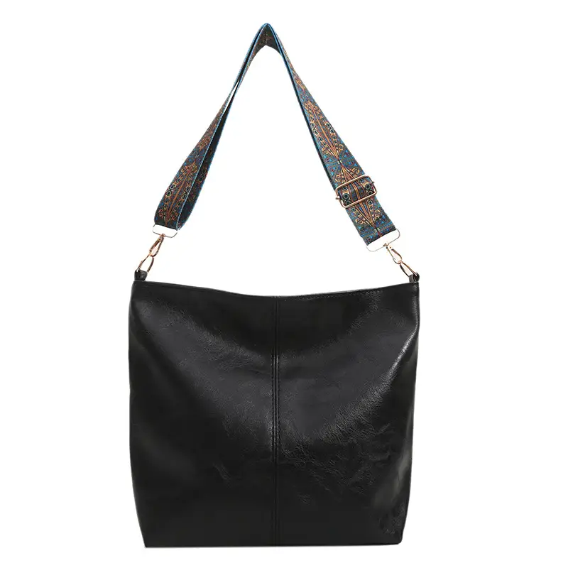 Retro Brown Leather Shoulder Bag for Women 2024 Winter - Image 9