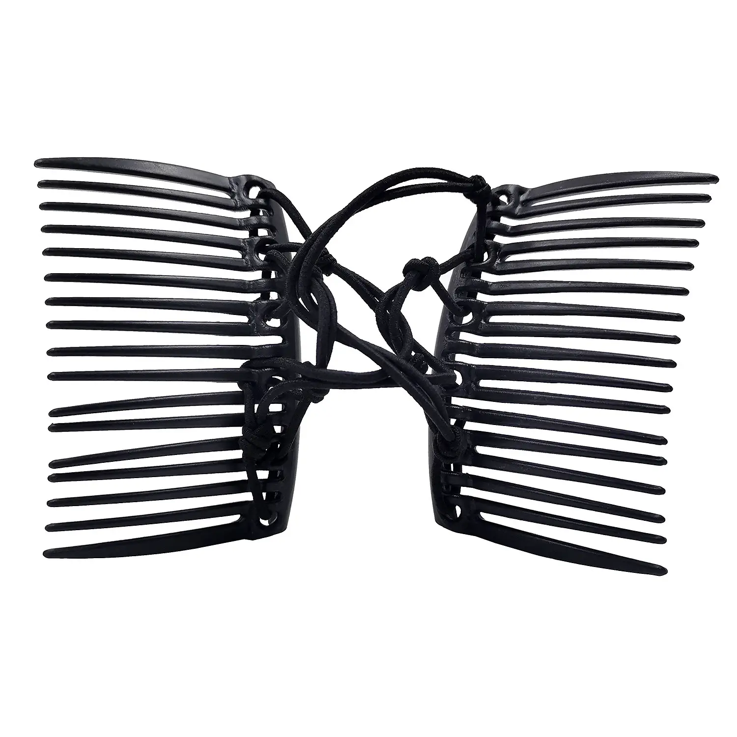 Cross-Crystal Hair Comb with Red Elastic Rope Curler - Image 11