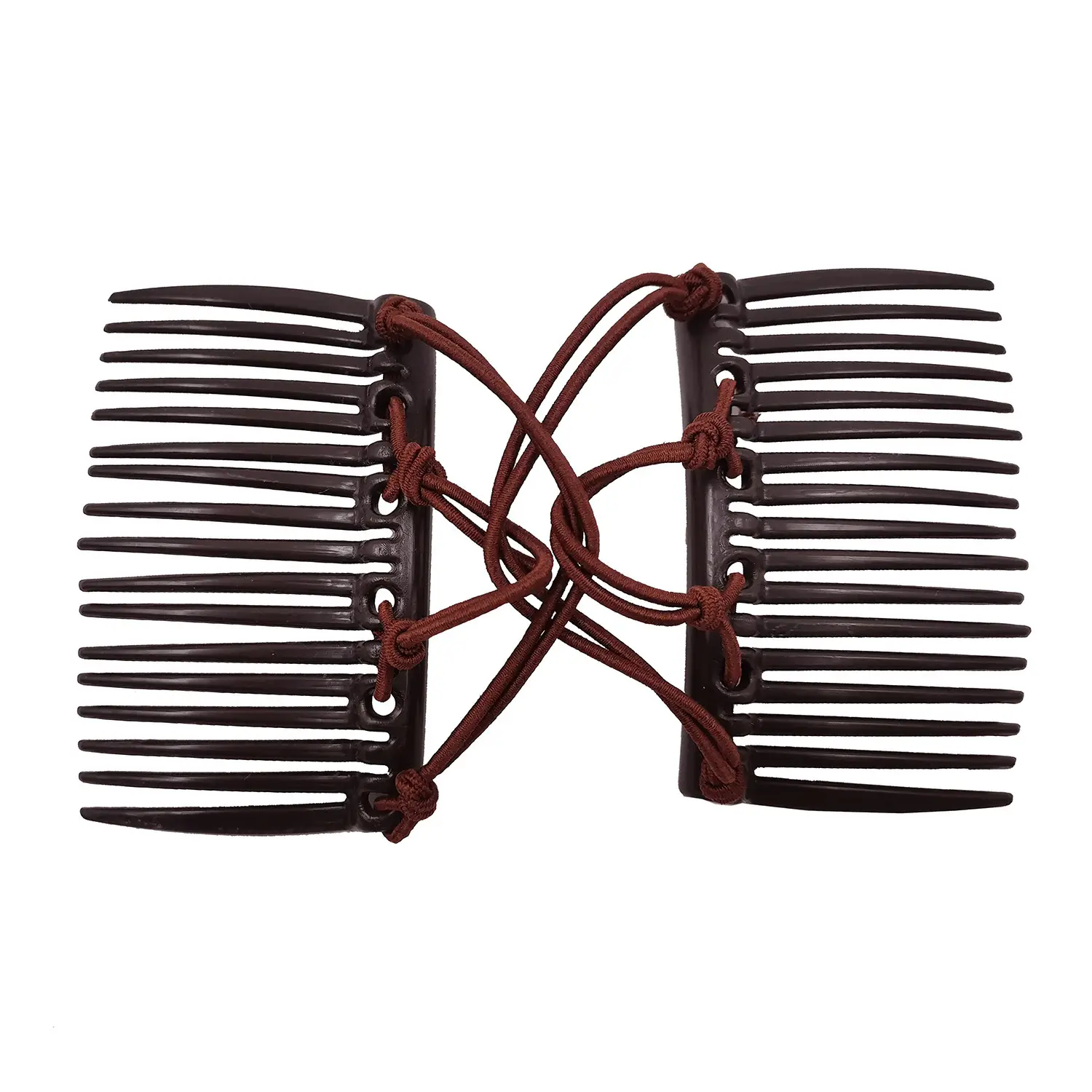 Cross-Crystal Hair Comb with Red Elastic Rope Curler — feature 6