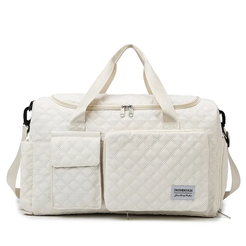 Cross-border Travel Bag White Pink Large Capacity Lightweight - Image 10