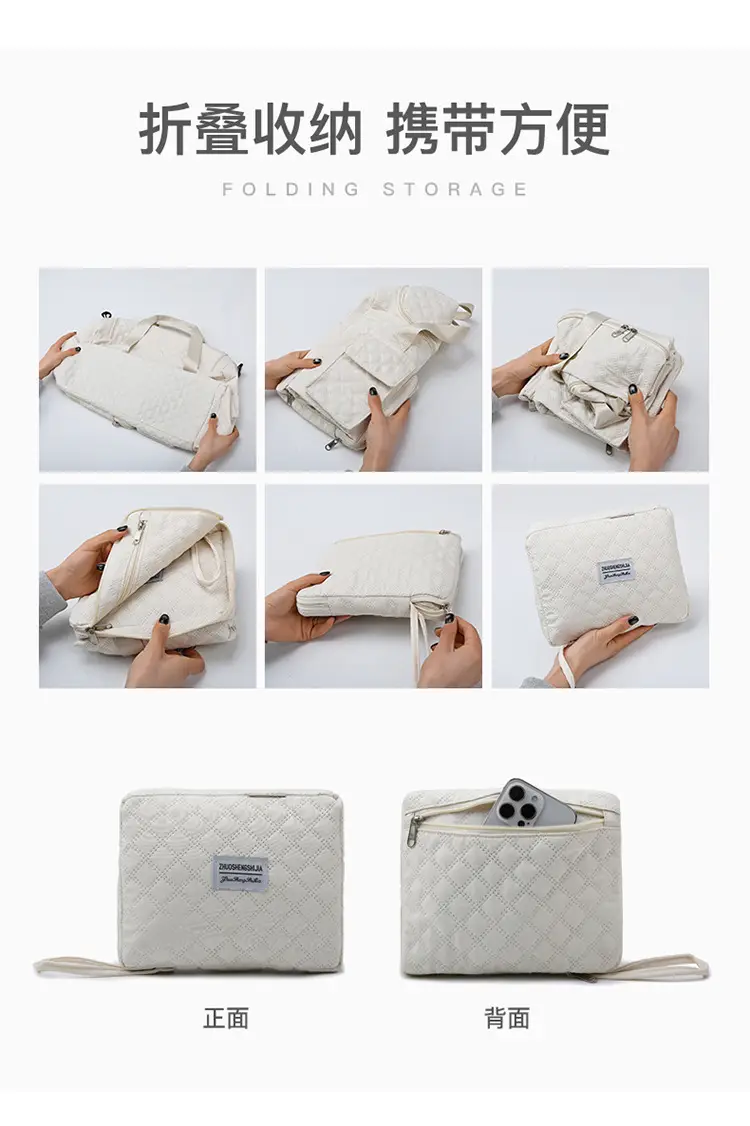 Cross-border Travel Bag White Pink Large Capacity Lightweight — feature 14
