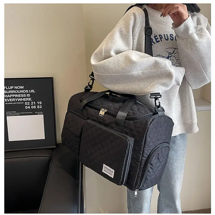 Cross-border Travel Bag White Pink Large Capacity Lightweight — feature 17