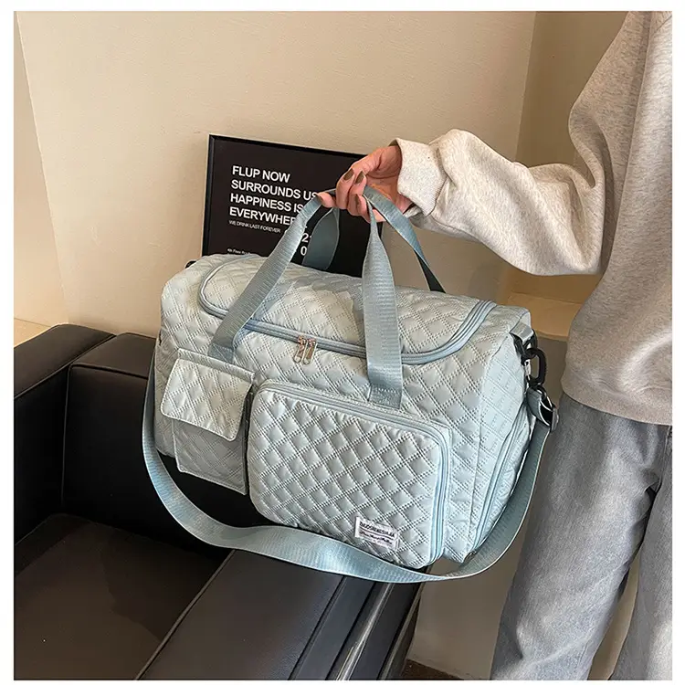 Cross-border Travel Bag White Pink Large Capacity Lightweight — feature 19