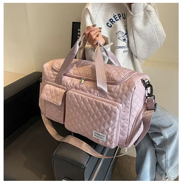Cross-border Travel Bag White Pink Large Capacity Lightweight — feature 22