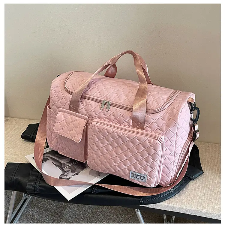 Cross-border Travel Bag White Pink Large Capacity Lightweight — feature 24