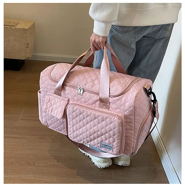 Cross-border Travel Bag White Pink Large Capacity Lightweight — feature 26